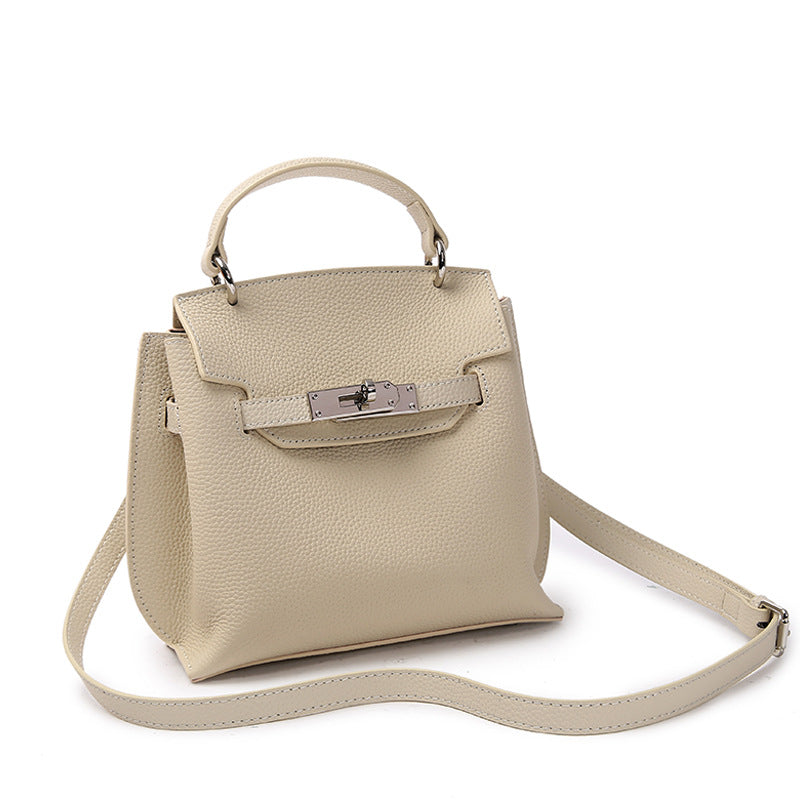 Women's Fashion Cattlehide Leather Kelly Genuine High Shoulder Bags