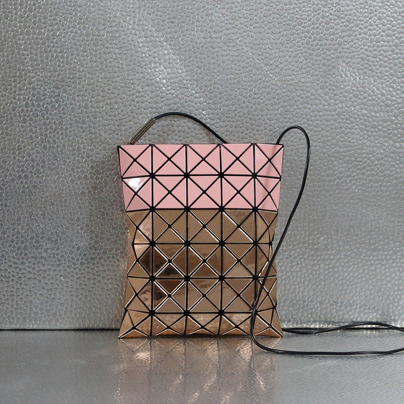 Women's Wire Geometric Rhombus Color Matching Triangle Life Crossbody Bags