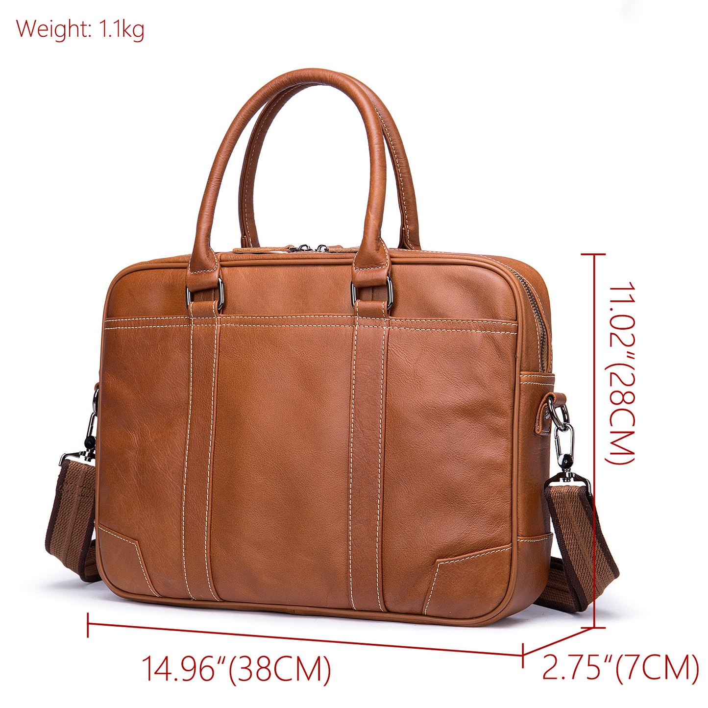Men's Leather Large Capacity Inch Computer Business Men's Handbags