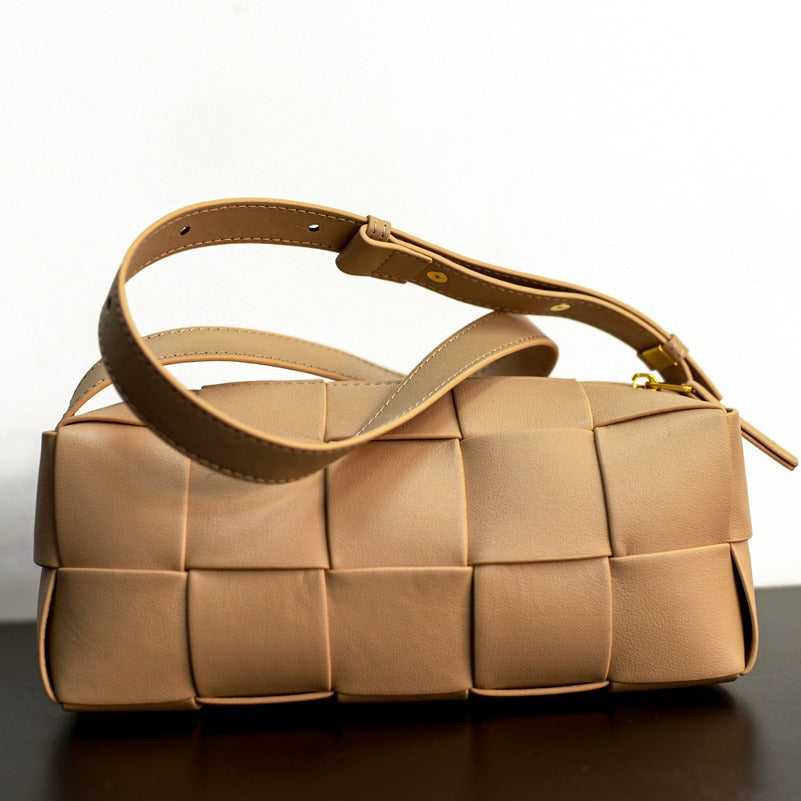Women's Genuine Leather Woven One Simple Affordable Shoulder Bags