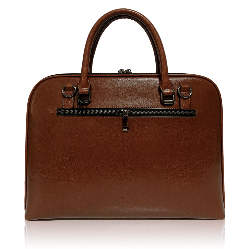 Women's & Men's & Cowhide Business File Genuine Leather Handbags