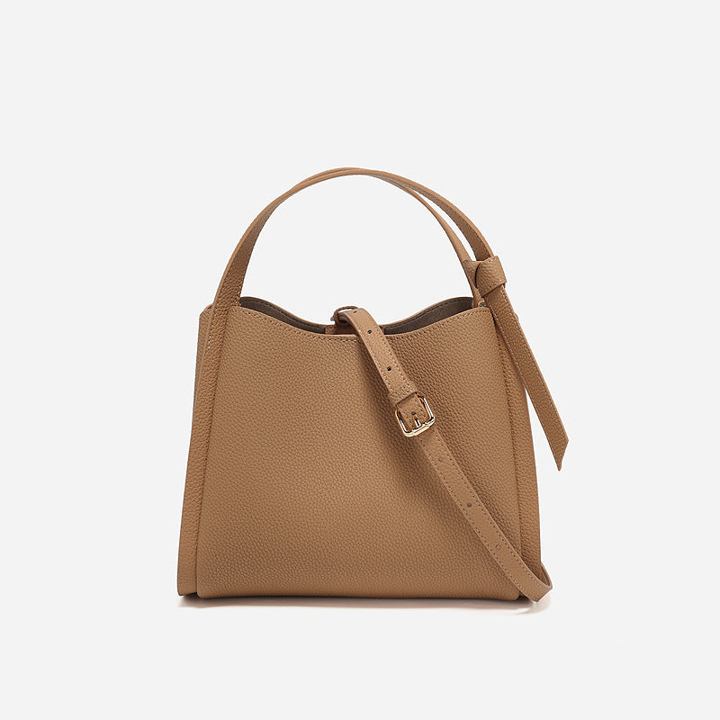 Women's High-grade Hand Basket Soft Cowhide Temperament Handbags