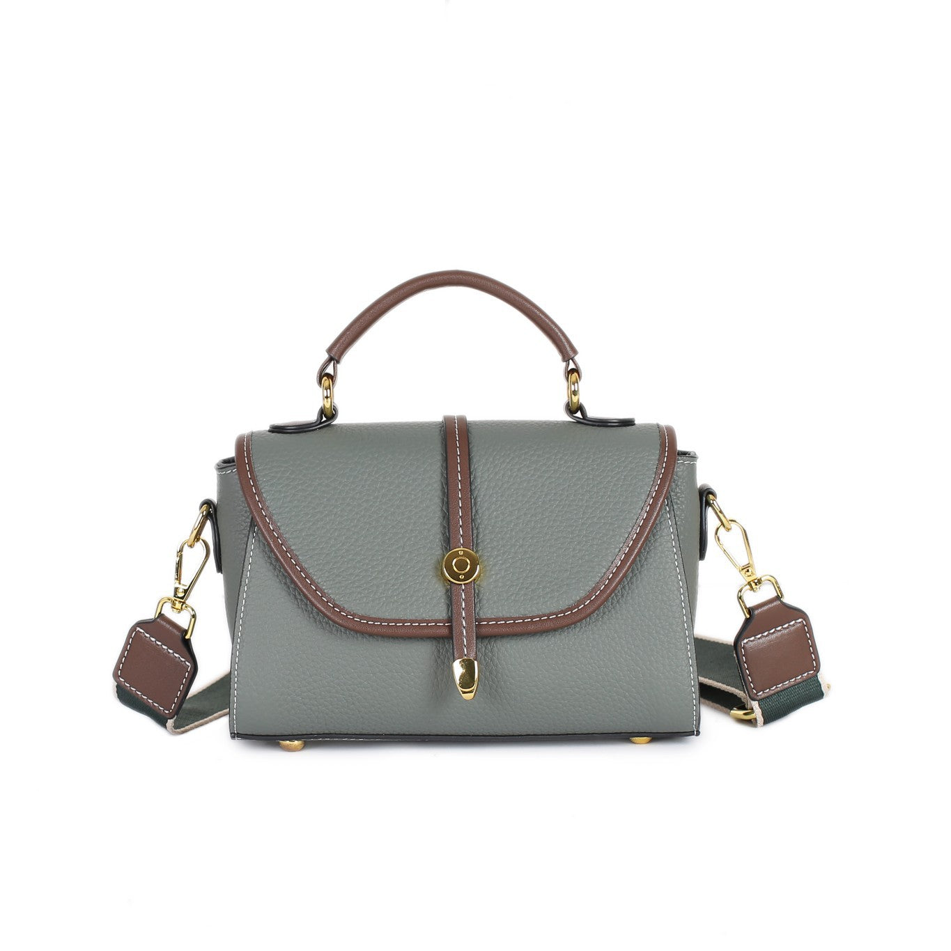 Women's Genuine Leather Fashionable Versatile Strap First Shoulder Bags