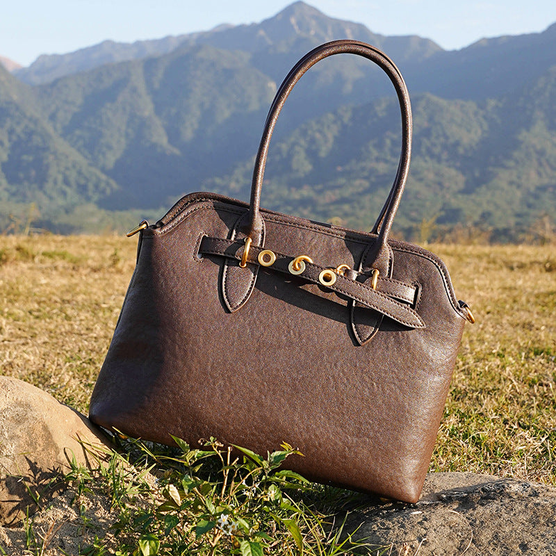 Women's Genuine Leather Large Capacity Underarm Niche Retro Crossbody Bags