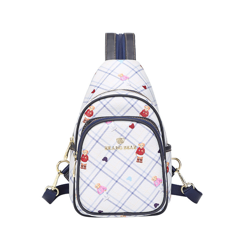 Women's Bear Attachment Cute Trendy Fashion Backpacks