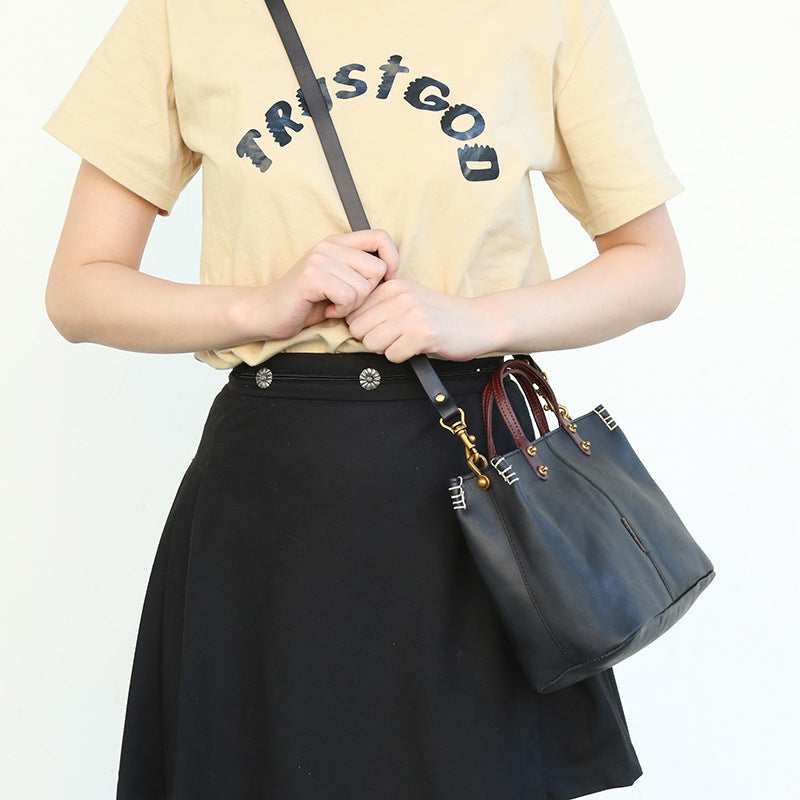 Women's Vintage Leather Fashion Commuter First Layer Shoulder Bags
