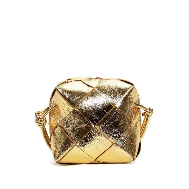 Women's Spring Genuine Leather Diamond Pattern Commute Soft Crossbody Bags