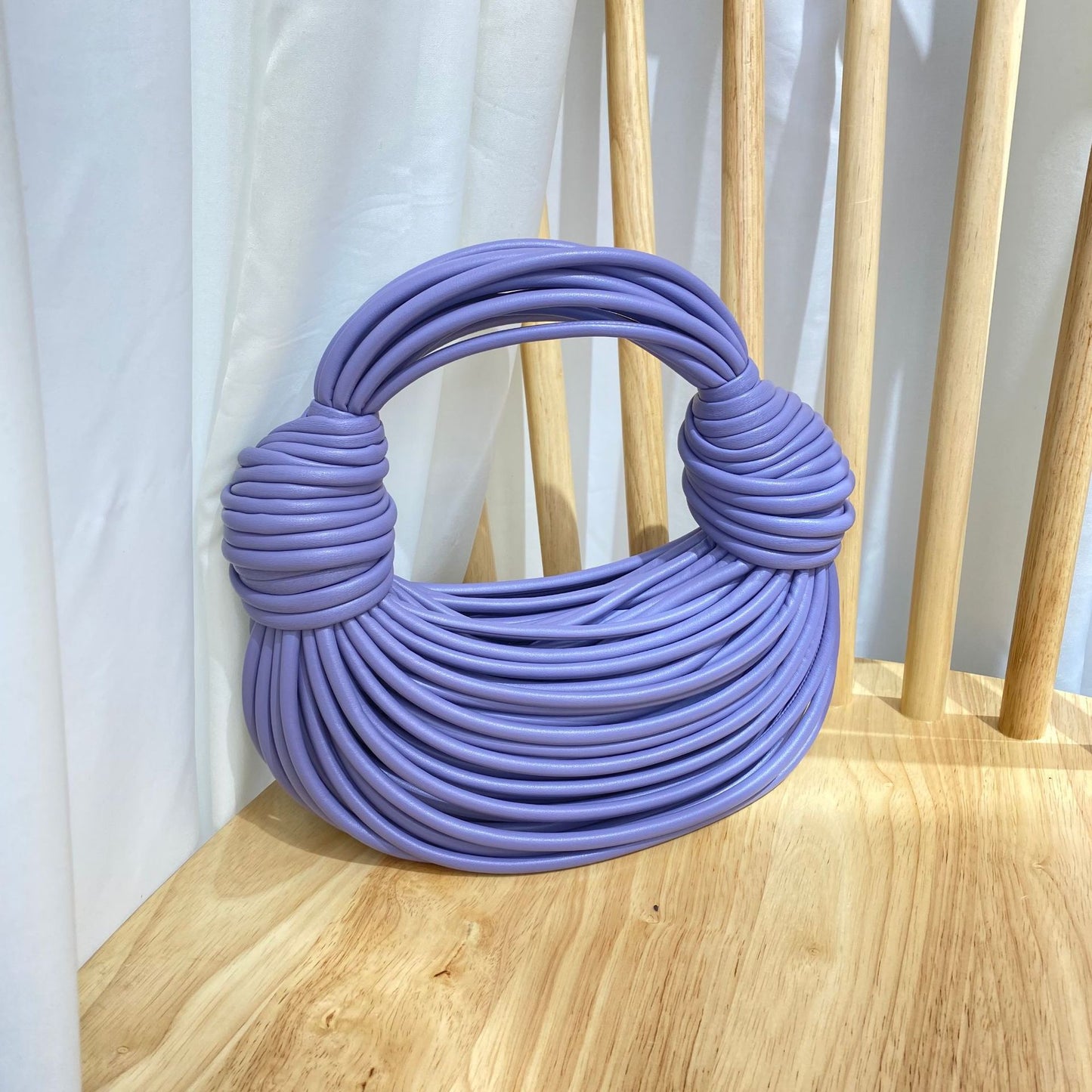 Hand-woven Bends Hitches Design Knotted Pulled Handbags