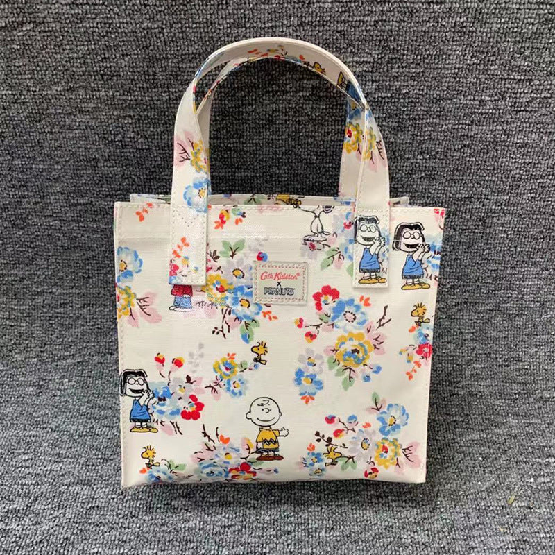 Cartoon Printed Lunch Canvas Waterproof Cute Handbags