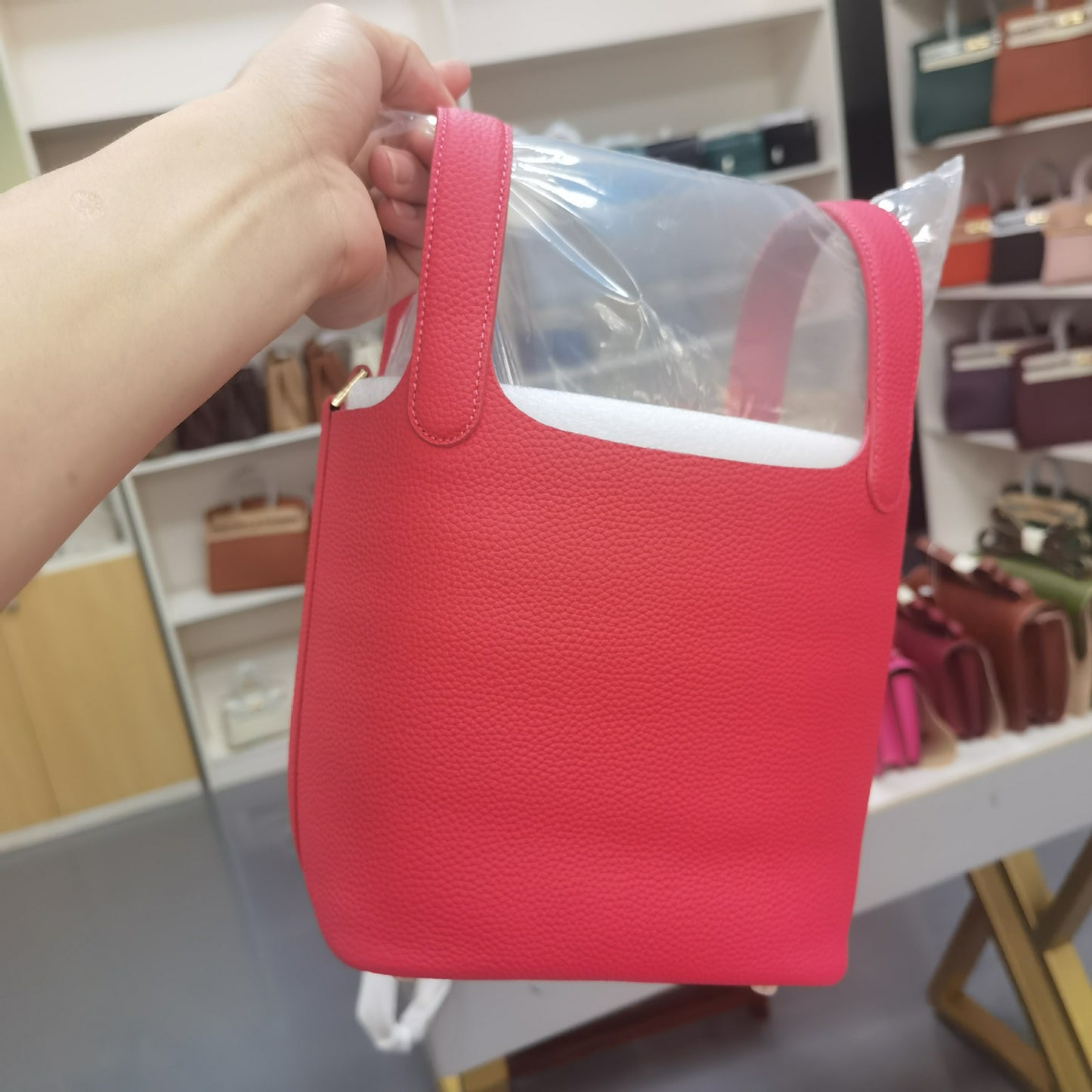 First Layer Cowhide Vegetable Basket High-grade Bags
