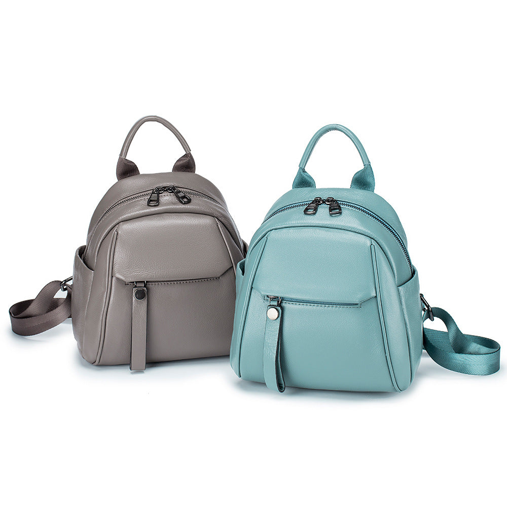 Women's Genuine Leather Trendy Large Capacity Soft Backpacks