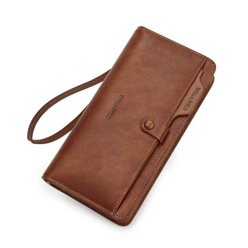 Women's Paul Long First Layer Cowhide License Ladies Wallets