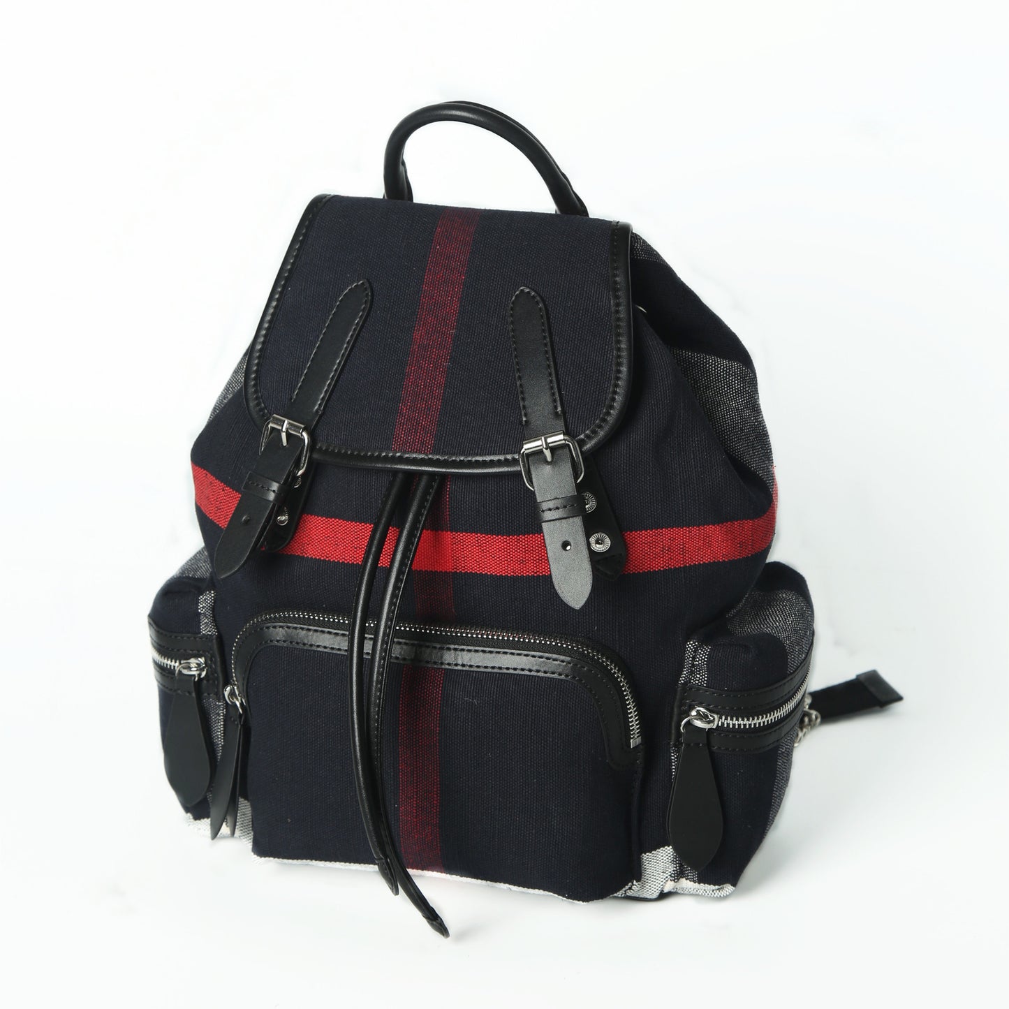 Women's Live Jute Canvas With Cowhide Big Backpacks