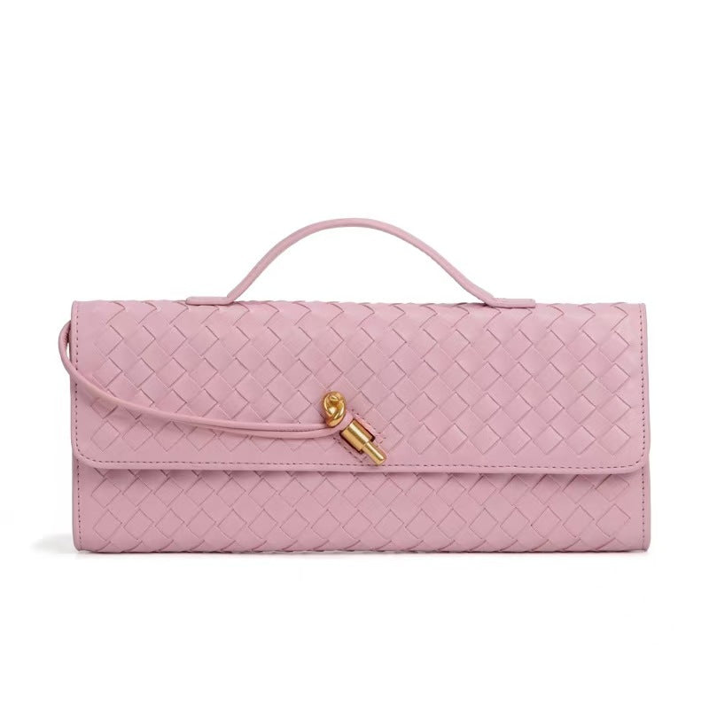 Women's High-grade Woven Baguette Fashionable Exquisite Horizontal Hand Handbags