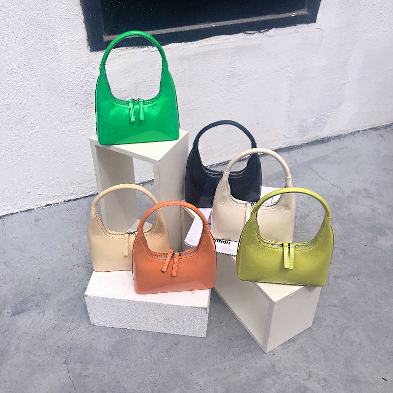 Niche Genuine Leather French Vintage Patent Bags