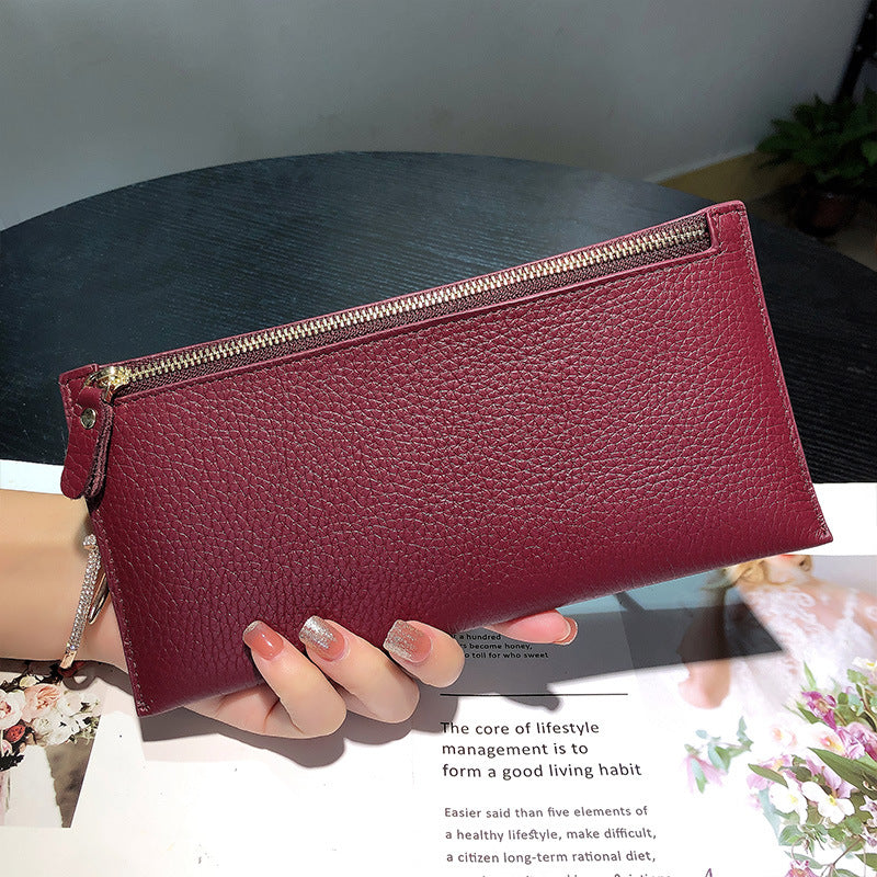 Women's Genuine Leather First Layer Cowhide Thin Ladies Wallets