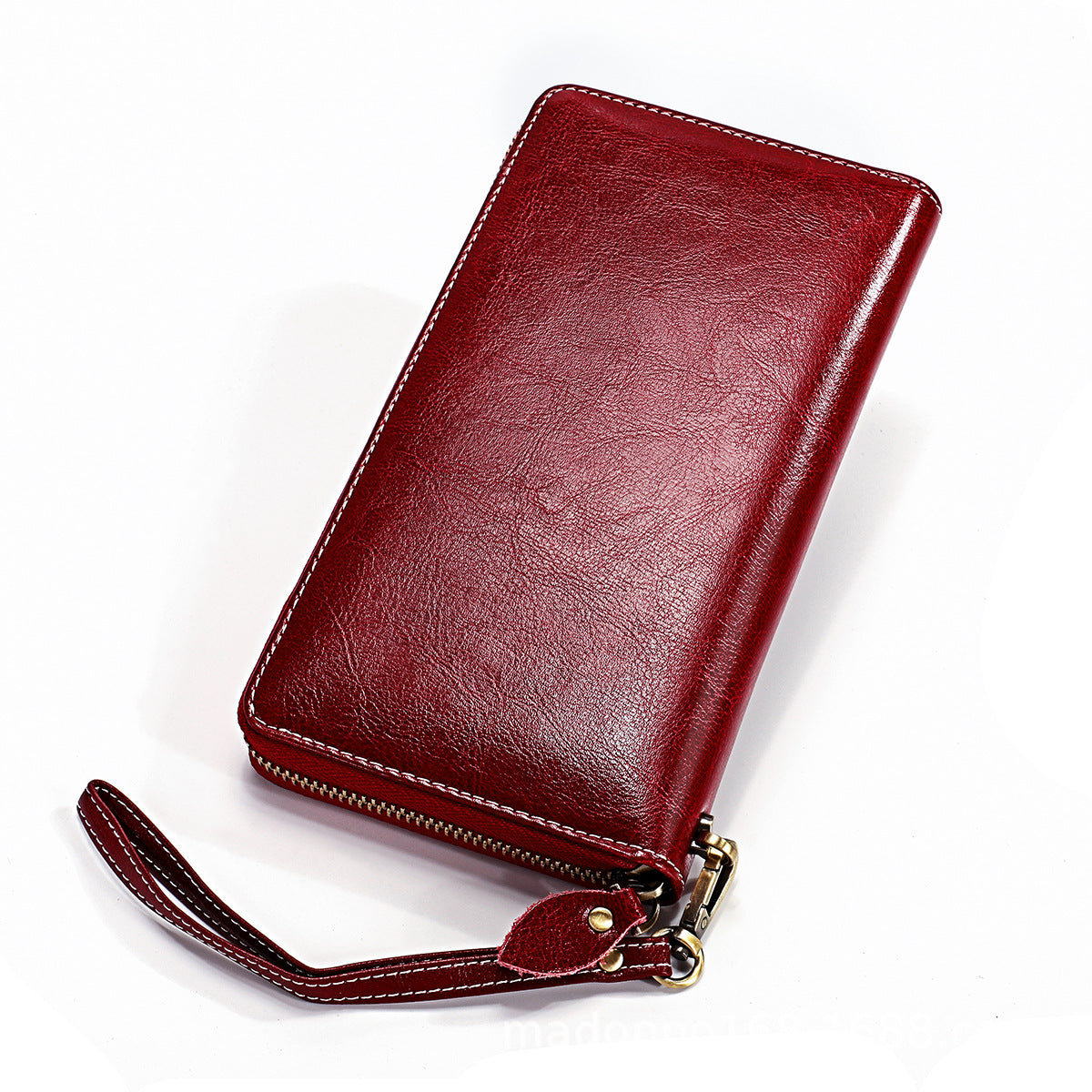 Women's Leather Long Large Capacity Cowhide Mobile Ladies Wallets