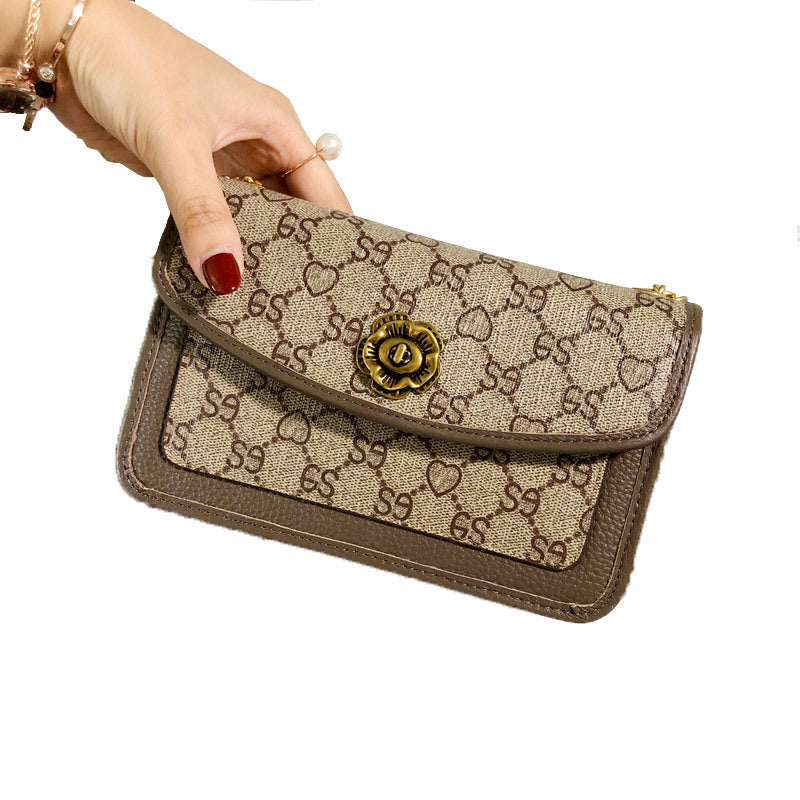 Women's Graceful Chain Underarm Fashion Printed Shoulder Bags