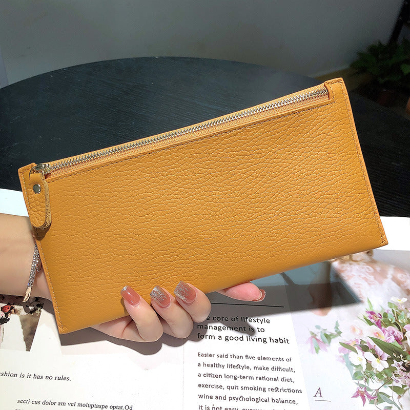 Women's Genuine Leather First Layer Cowhide Thin Ladies Wallets