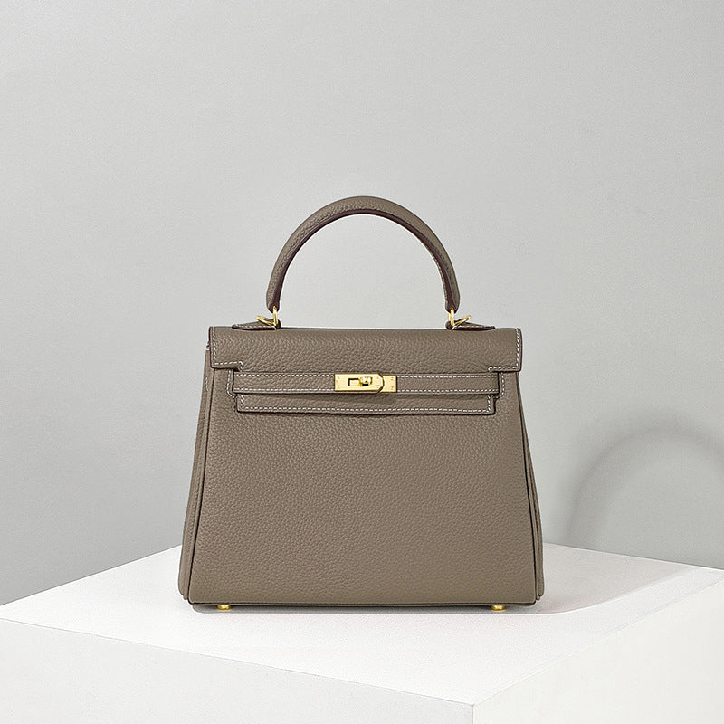 Women's Pattern First Layer Cowhide Kelly Genuine Shoulder Bags
