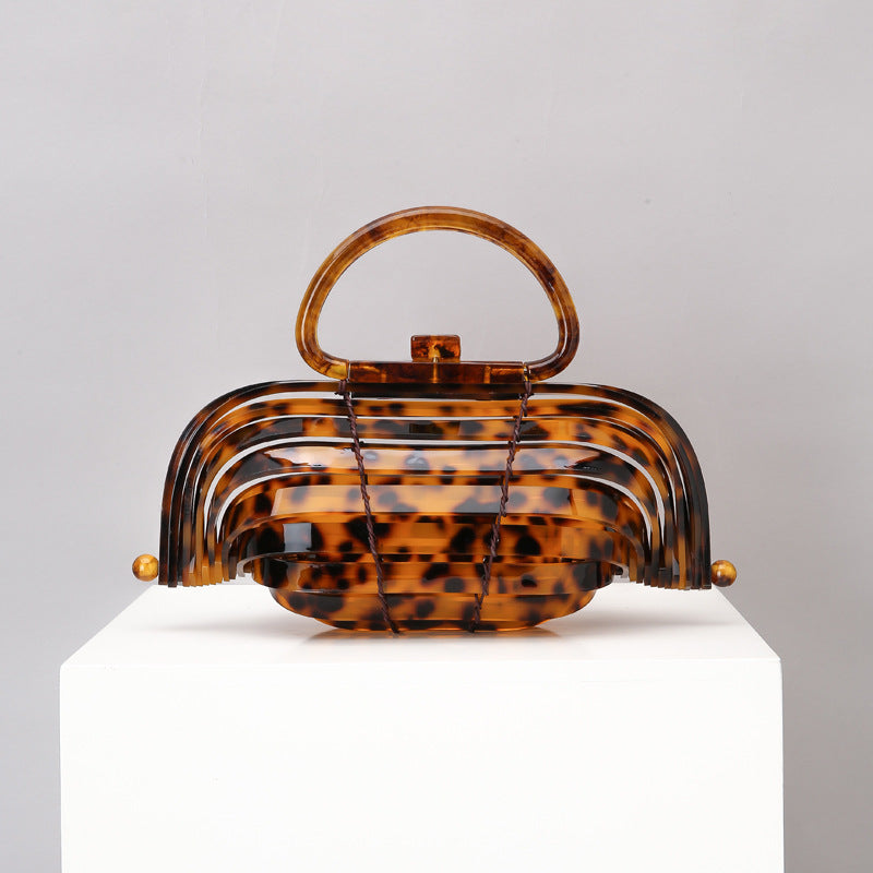 Cage Design Basket Hollow Hand Vacation Evening Bags
