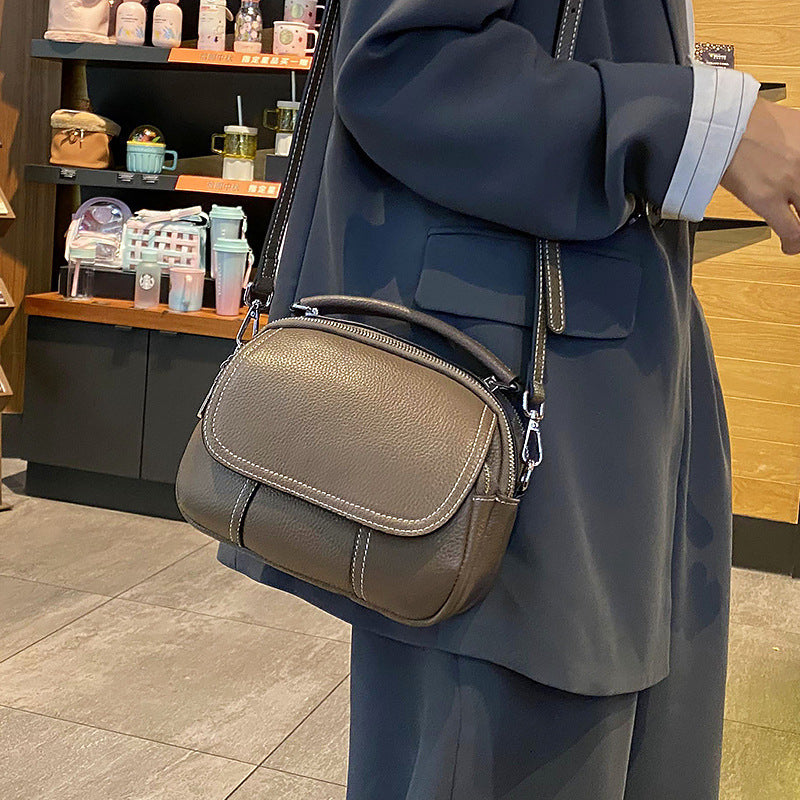 Women's Genuine Leather Portable Fashion High-grade Niche Handbags