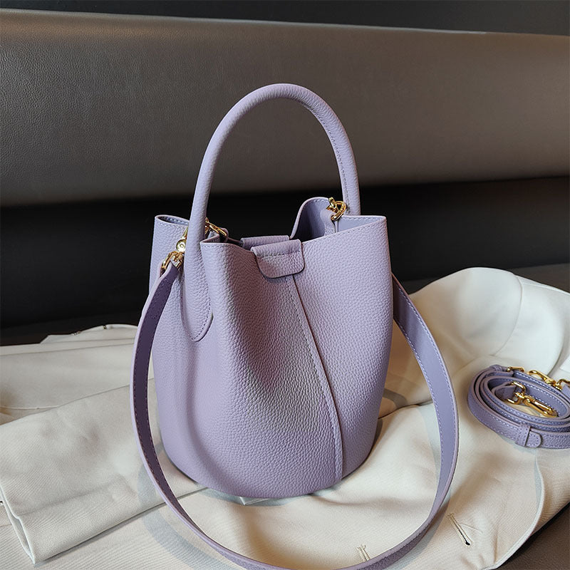 Top Layer Cowhide Deformation Large Capacity Handbags