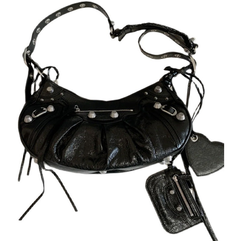 Women's Underarm Rivet Tassel Three-in-one January Tooth Armpit Bags