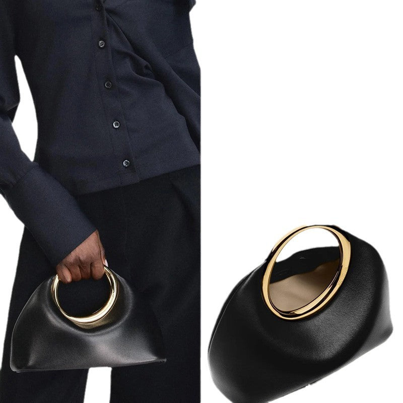 Fashion Simple Underarm Popular Metal Cloud Bags