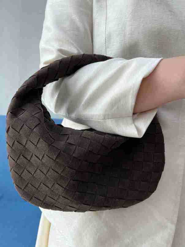 Size Frosted Woven Croissant Handmade Underarm Handbags
