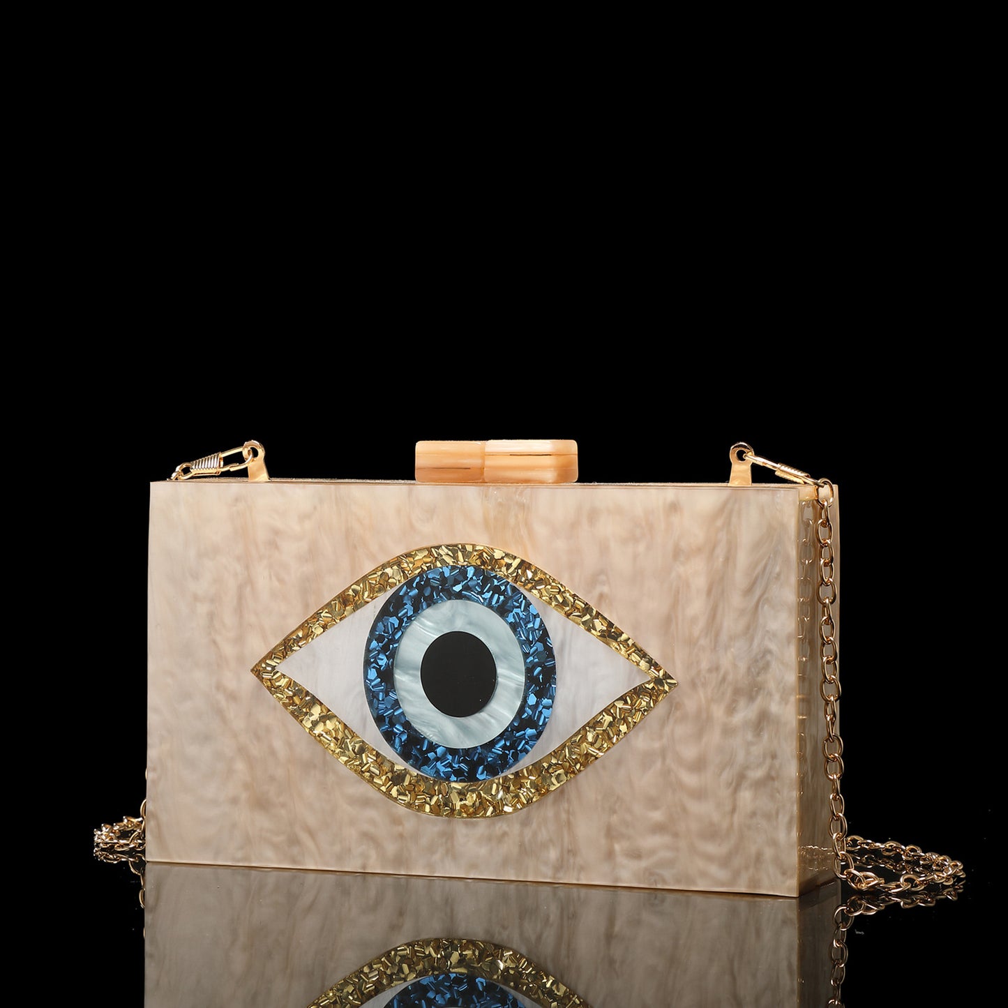 Eyes Acrylic Wedding Dinner Clutch Chain Evening Bags