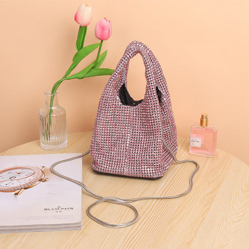 Women's Portable Chain Elegant Dinner Banquet Clutch Evening Bags