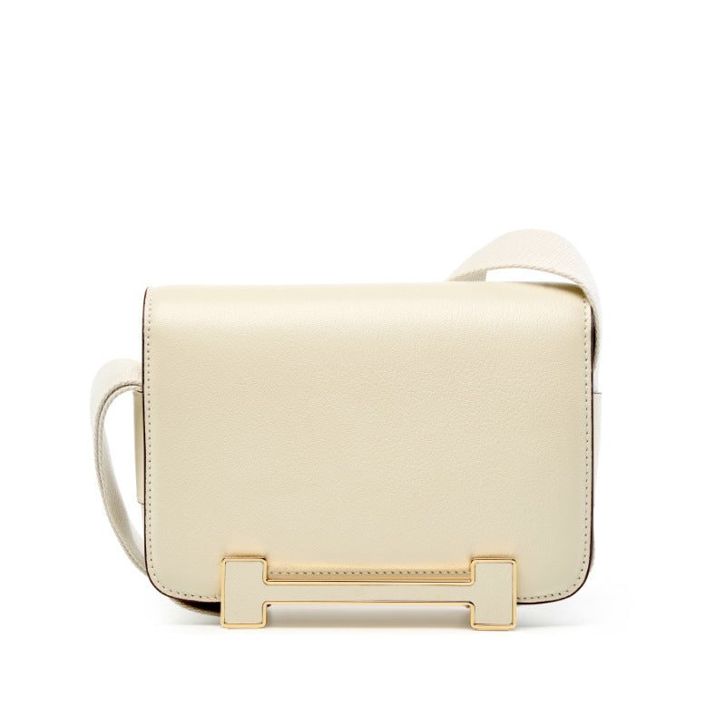Women's Clogs Genuine Leather Wide Strap Stewardess Crossbody Bags