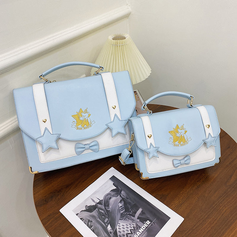 British Fashion Preppy Style Portable Uniform Bags