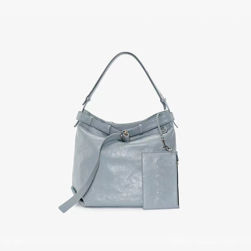 Comfortable Pleated Wandering Son Mother Simple Shoulder Bags