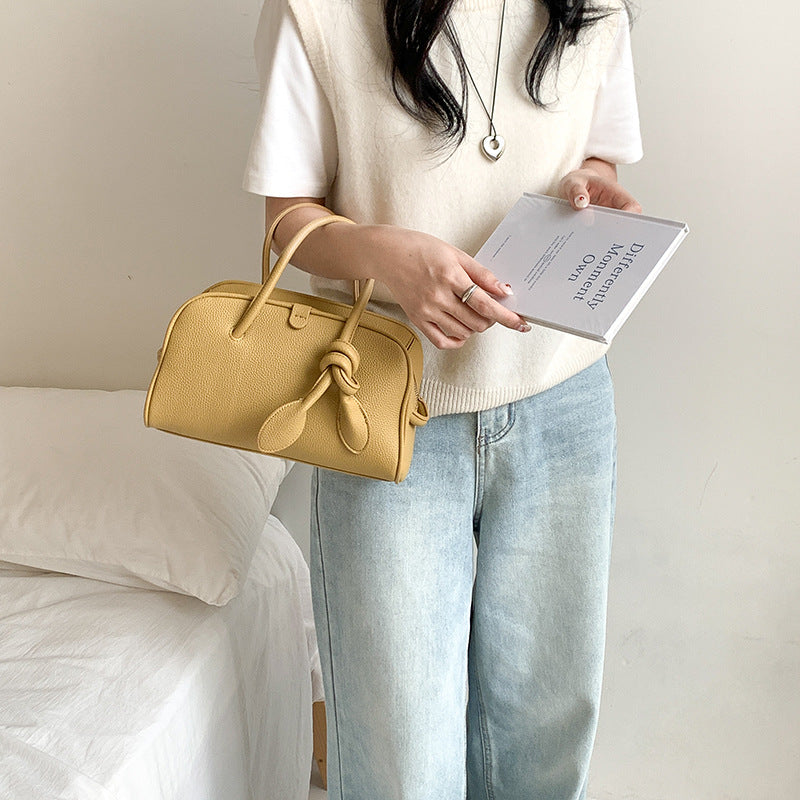 Large Capacity Versatile Boston Simple Style Handbags