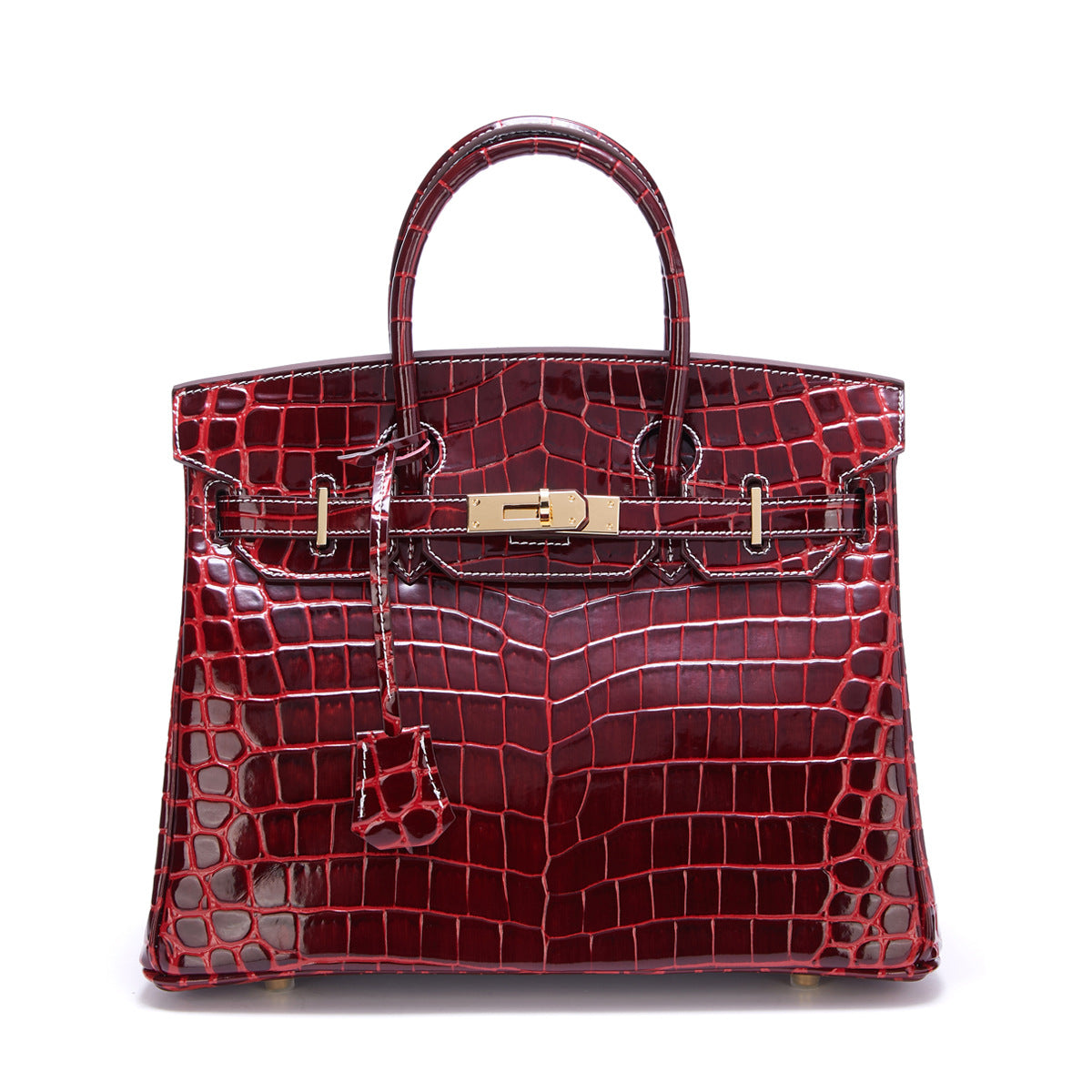 Women's Genuine Leather Crocodile Pattern Fashion Big Handbags