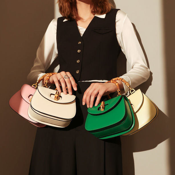 Women's Retro Bamboo Saddle Portable Fashion For Handbags