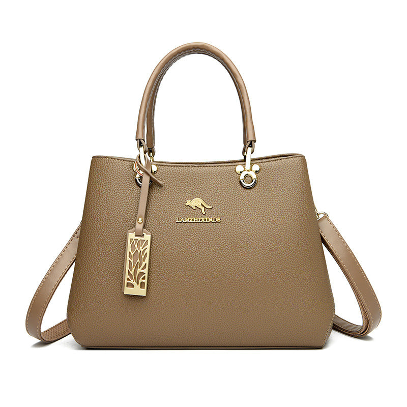 Women's Elegant Mother Grandma Soft Leather Large Bags