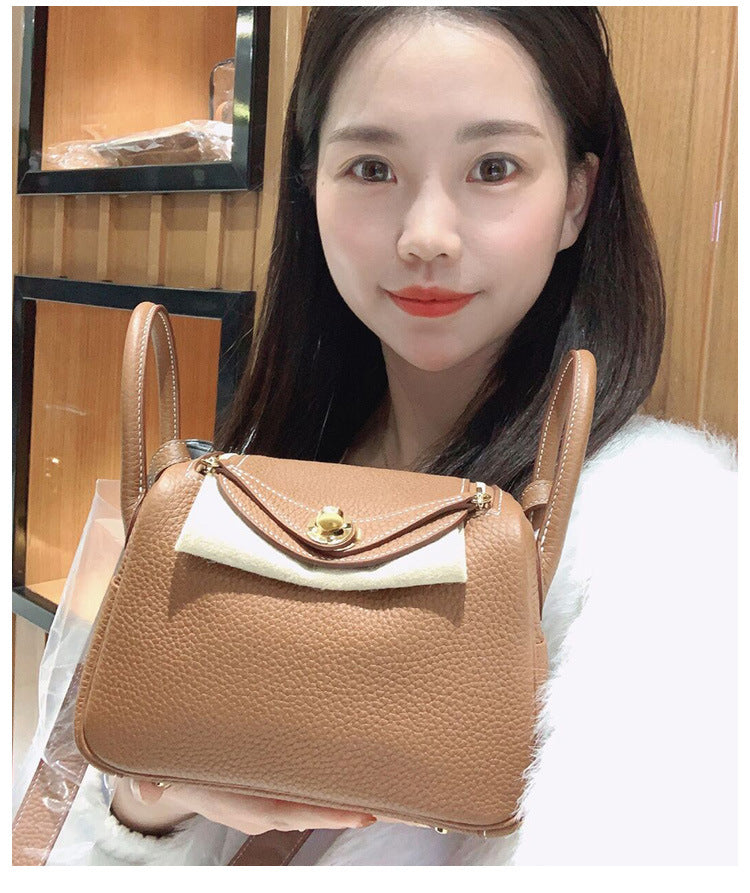 Women's Trendy Lindy Portable Cow Leather Medicine Shoulder Bags