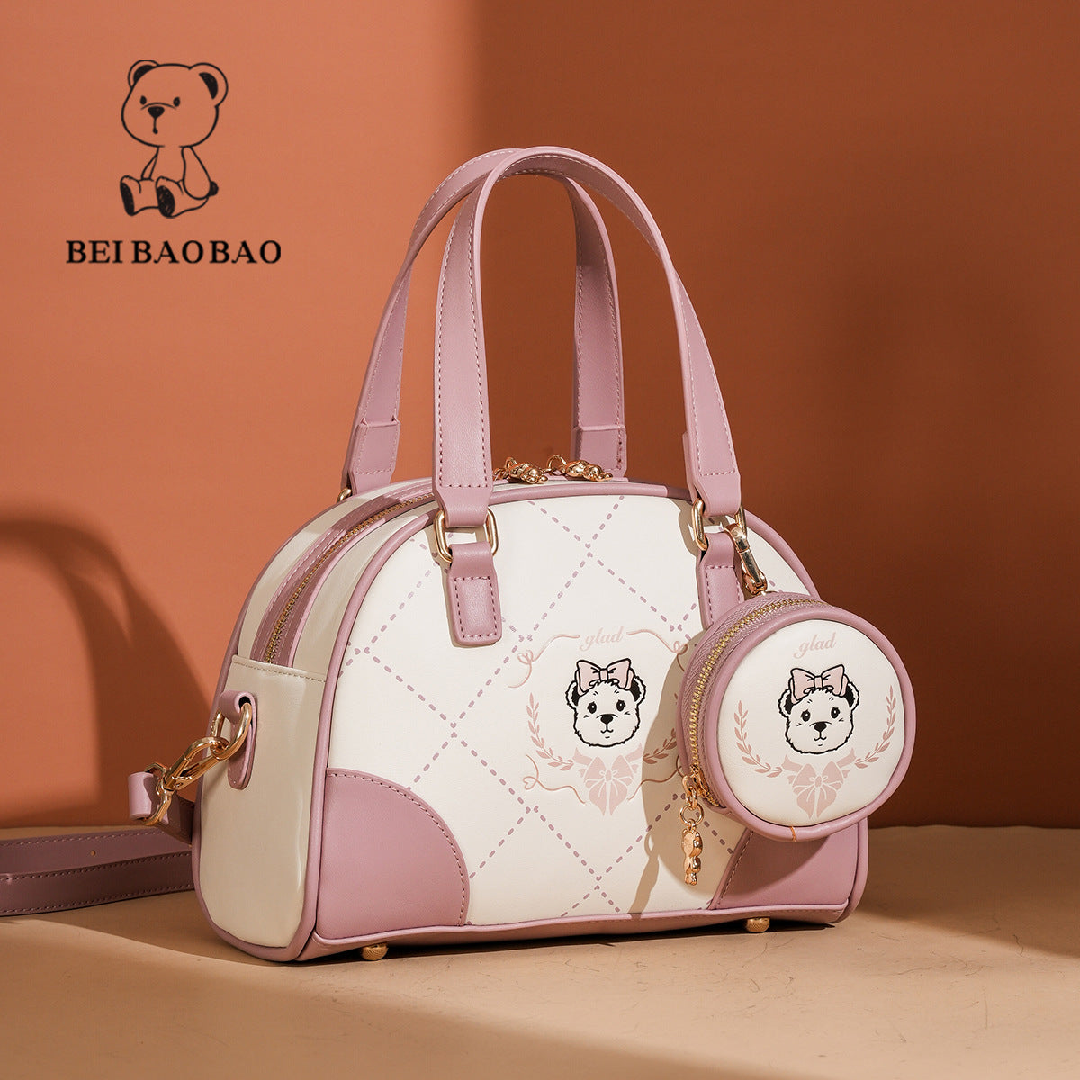 Women's Source Large Capacity Contrast Color Cute Handbags