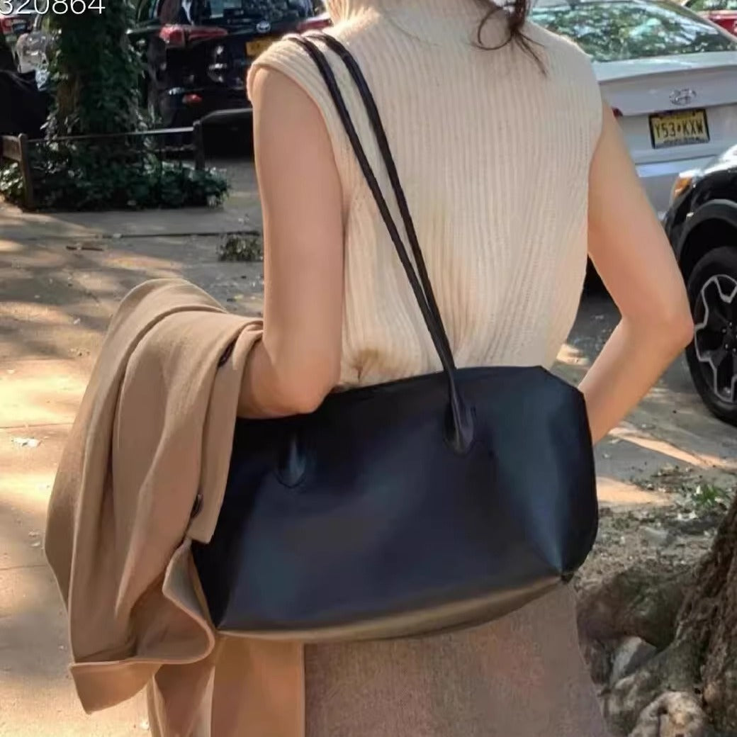 Genuine Leather Minimalist High-grade Sensor Large Shoulder Bags