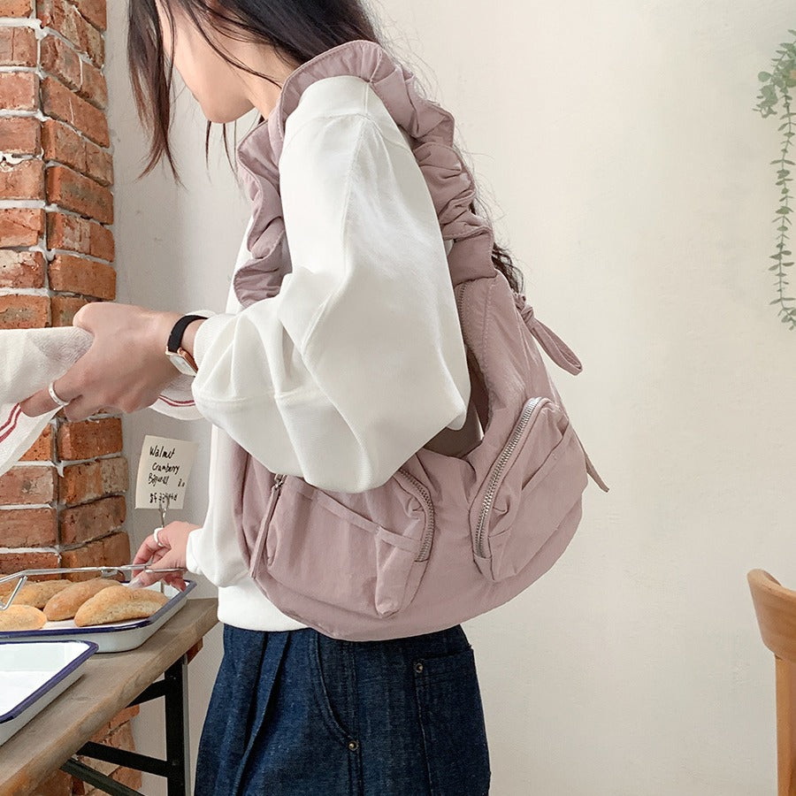 Women's Summer Nylon Dumpling Large Capacity Drawstring Bags