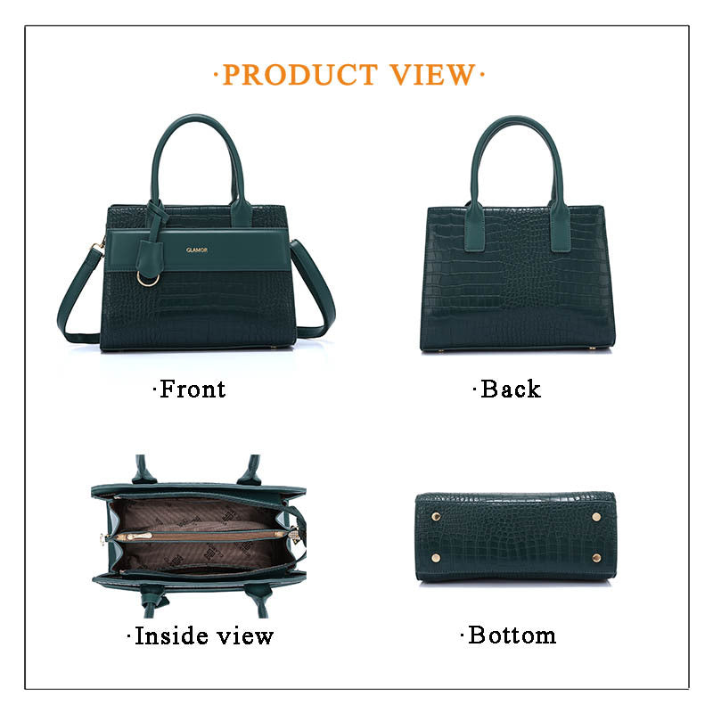 Women's Fashion Crocodile Pattern Summer Commuter Gift Handbags
