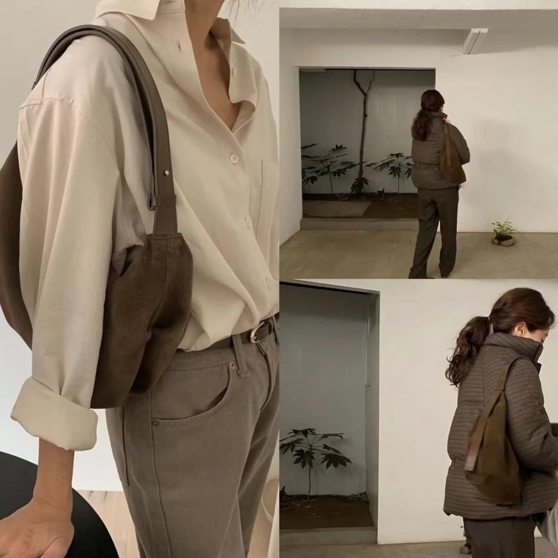 Korean Niche Design Dumpling Leather Versatile Shoulder Bags