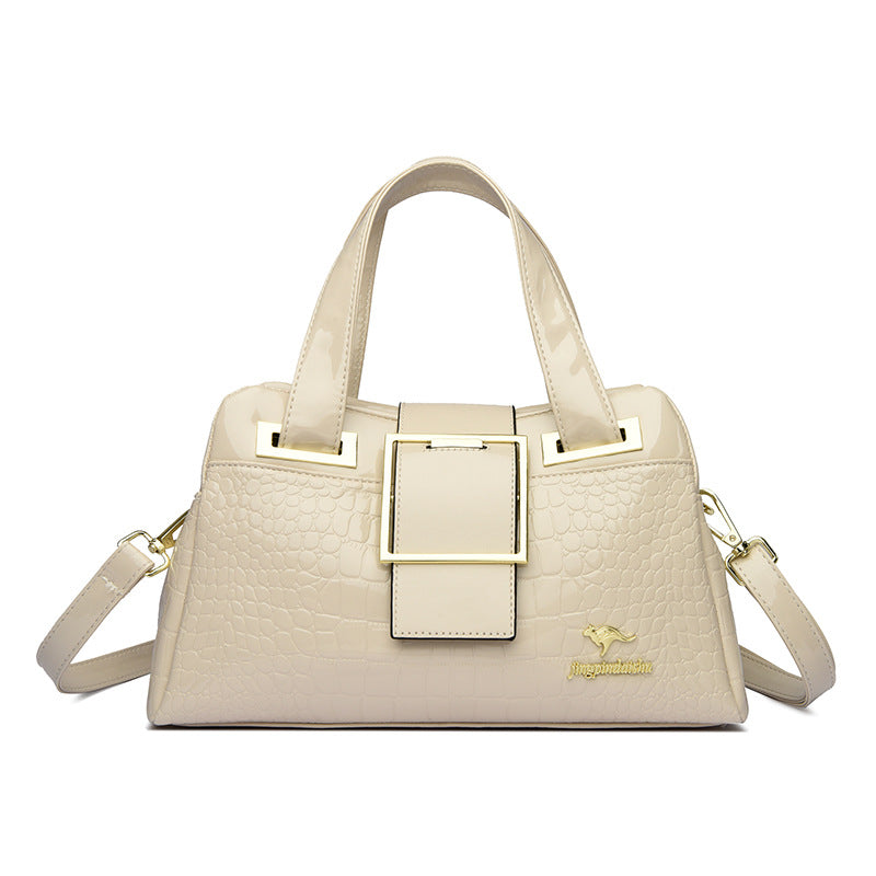 Women's Fashionable Elegant Patent Leather Mother Bags