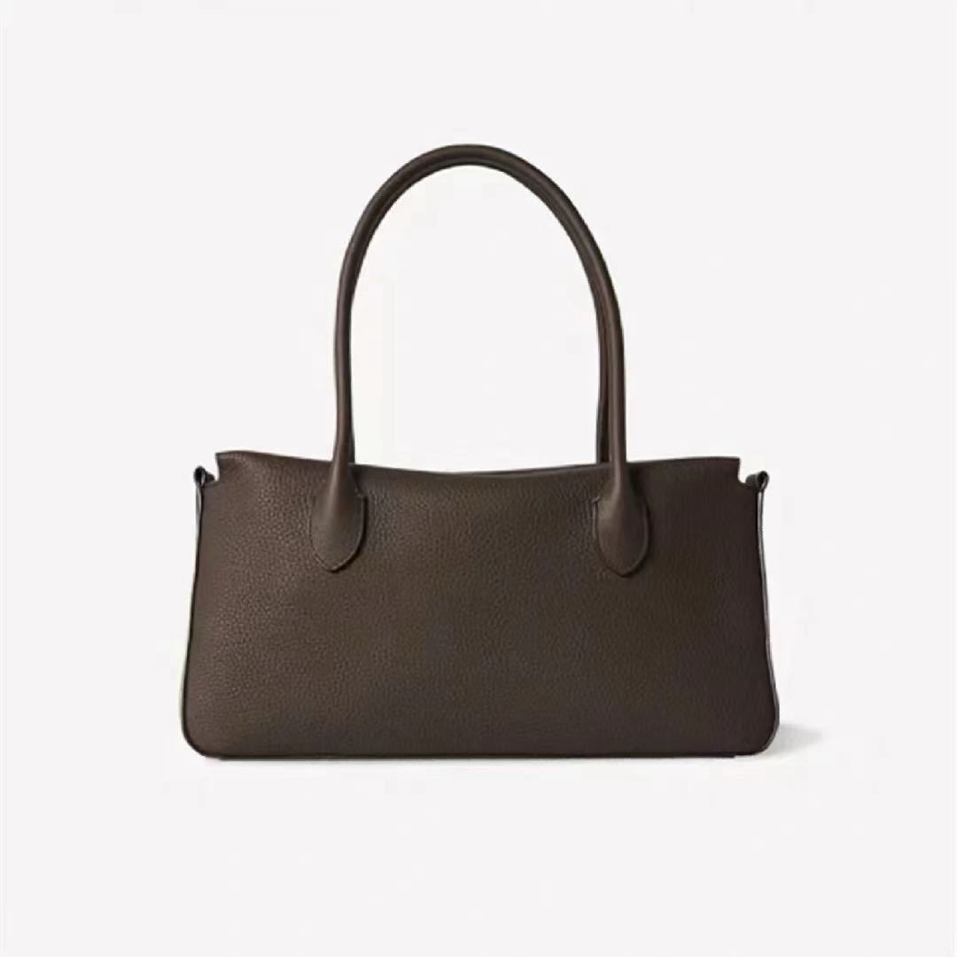 Women's Kendall Lychee Pattern Cowhide Rectangular Underarm Handbags
