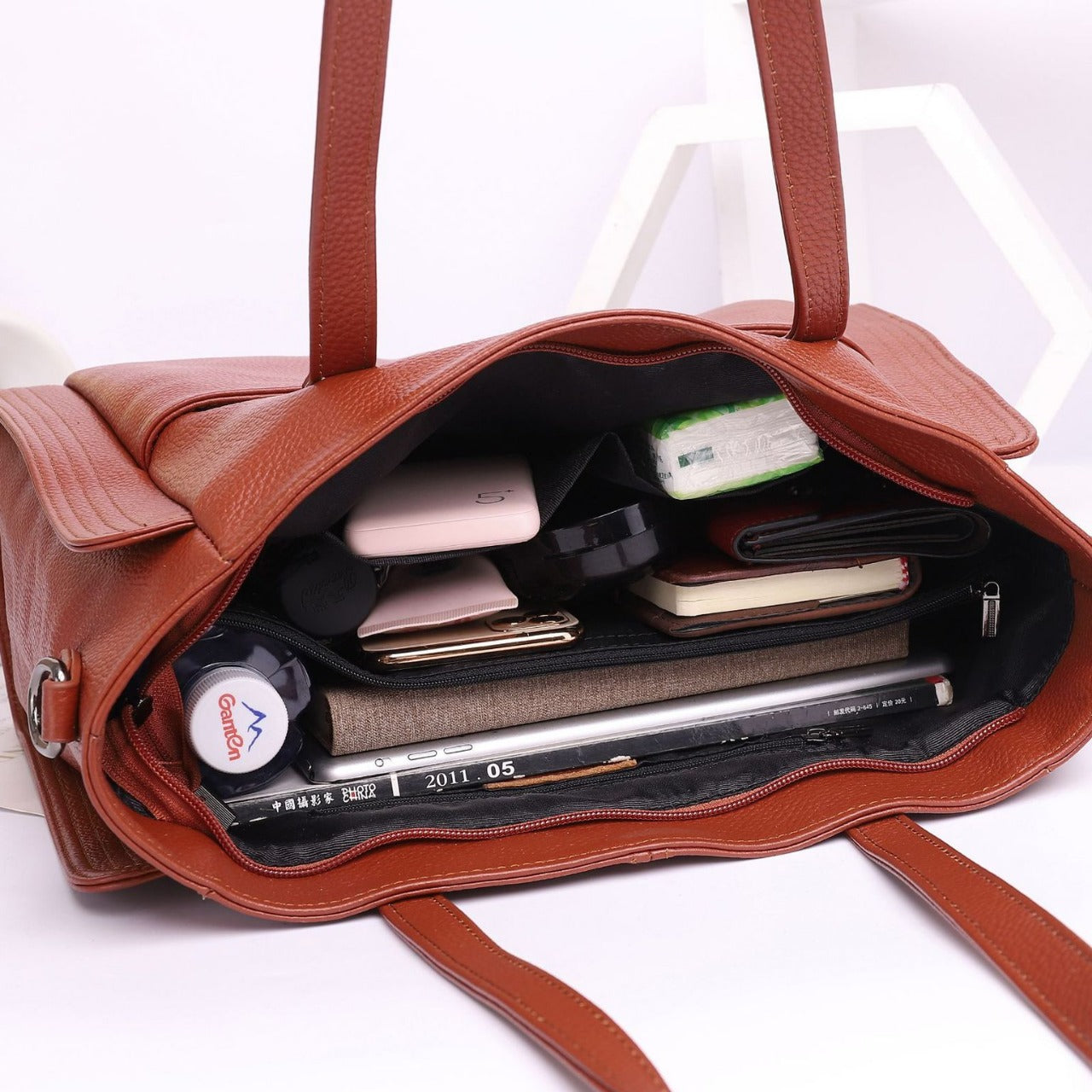 Women's Layer Cattlehide Leather Fashion Big Mummy Shoulder Bags