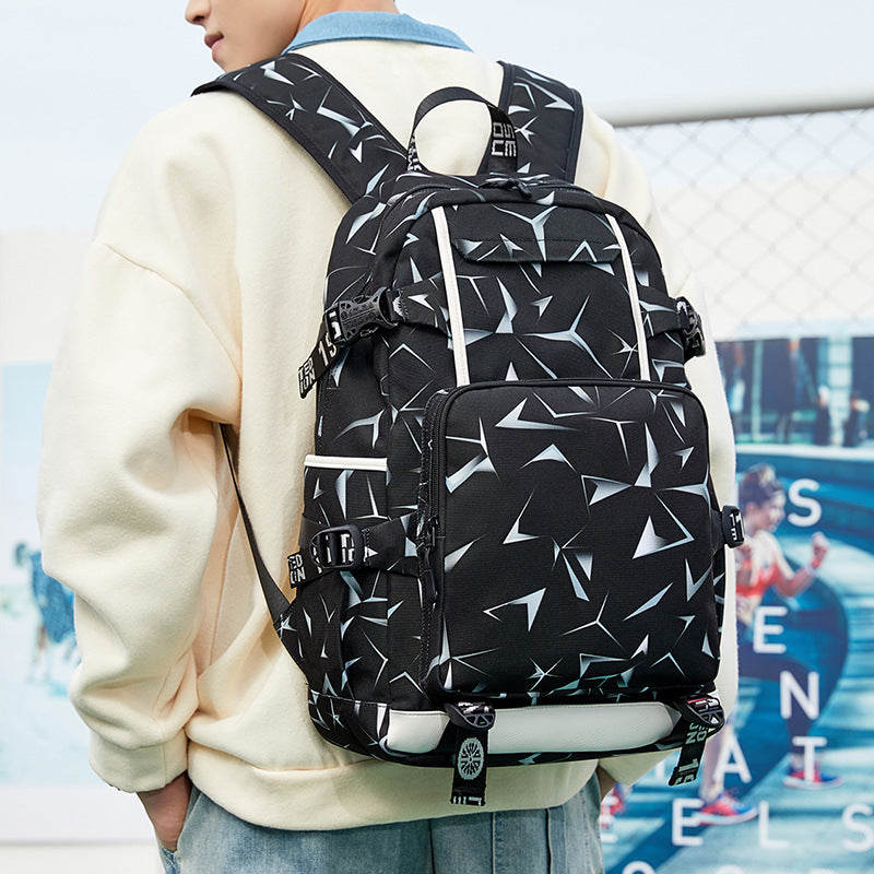 Men's Thermal Transfer Printing High Waterproof Computer Backpacks