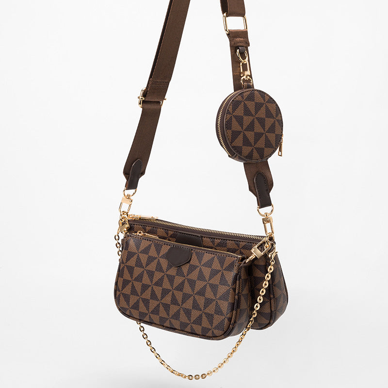 Women's Retro Affordable Luxury Three-in-one Mahjong High Sense Leisure Shoulder Bags